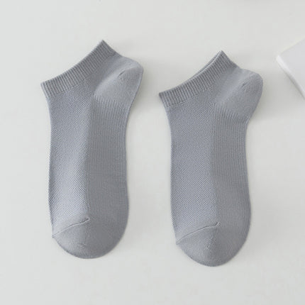 Solid Color Breathable Sweat Absorbing Simple Low-cut Polyester Boat Socks