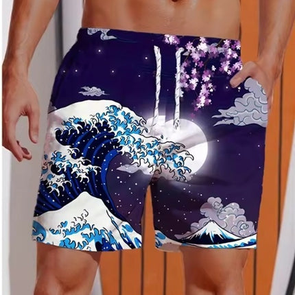 Men's Fashion 3D Printed Swimming Beach Shorts