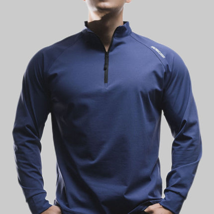 Clone Cotton Half Placketround Neck Fashion Sports Sweater Casual Long Sleeve