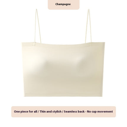 Women's Solid Color Chest Cushion Beautiful Back And Strapless