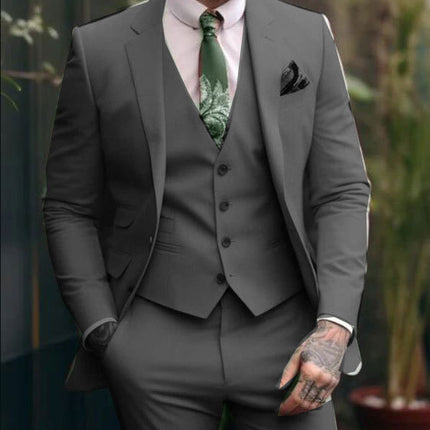 Plus-sized Plus Size Slim Fit Suit Three-piece Suit