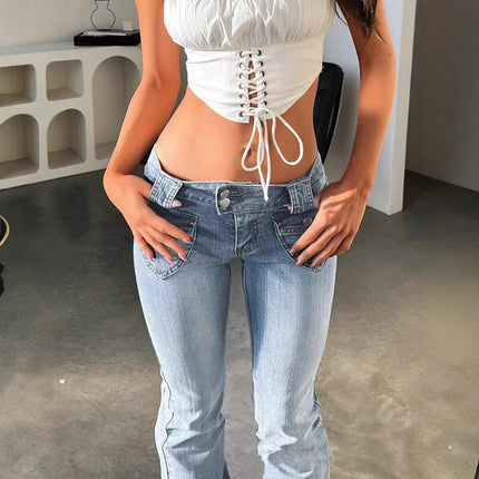 Low Waist Jeans Slim Fit High Elasticity