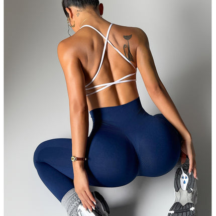 Women's Seamless High Waist Quick-drying Hollow Hip Raise Yoga Pants