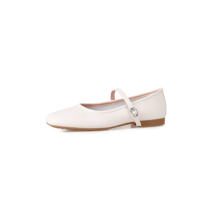Mary Jane Shoes Retro Flat Bottom Sheepskin Simple