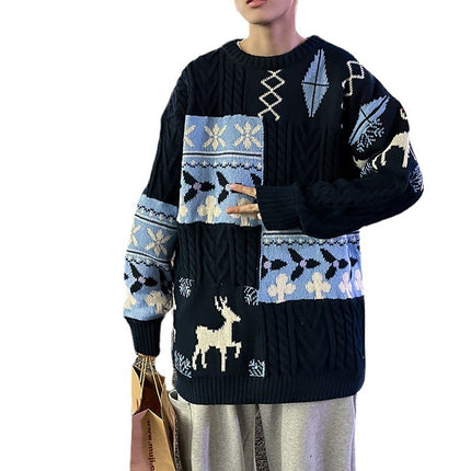 Round Neck Sweater Men's Loose Sweater