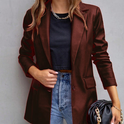 Casual Fashion Three-color Leather Coat