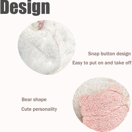 Teddy Bear Pet Cape Blanket With Hood, Polar Fleece Dog Cape Blanket Costume, Winter Snuggie For Dogs Cats