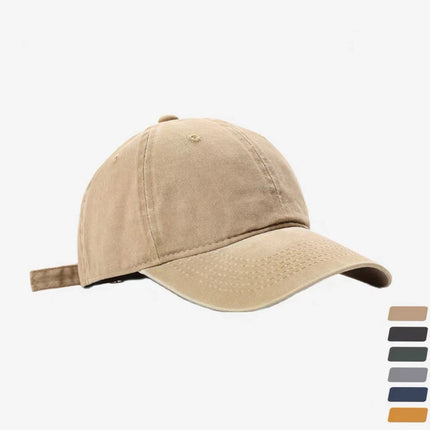 Retro Distressed Hat Women's Washed Denim Peaked Cap