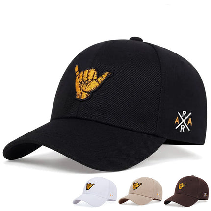 Gesture Embroidery Baseball Cap European And American Outdoor Leisure