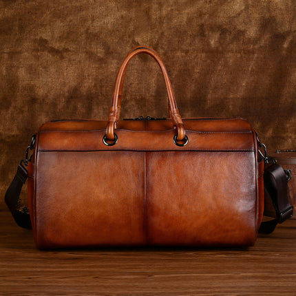 Top Layer Leather Bag Handmade Retro Large Capacity