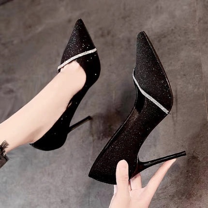 Women's Stiletto Pointed Toe Low-cut High Heels