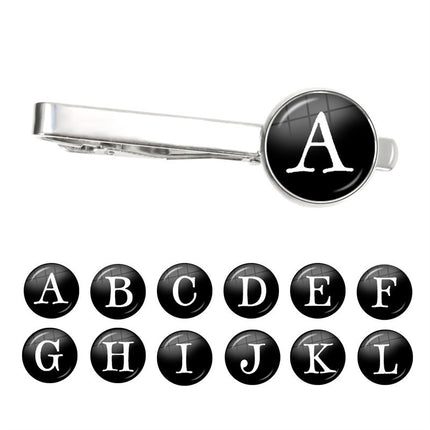 Letter Tie Clip Decoration With French Shirt