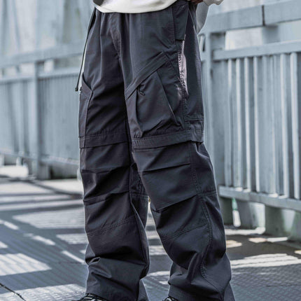 Straight Cargo Pants Men's Multi-pocket Paratrooper Pants