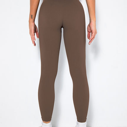 Butt Lifting Yoga Leggings Workout High Waist Tummy Control Ruched Booty Pants, Ribbed Seamless Leggings For Women High Waist Workout Gym Athletic Yoga Pants