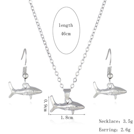European And American Marine Life Necklace Earrings