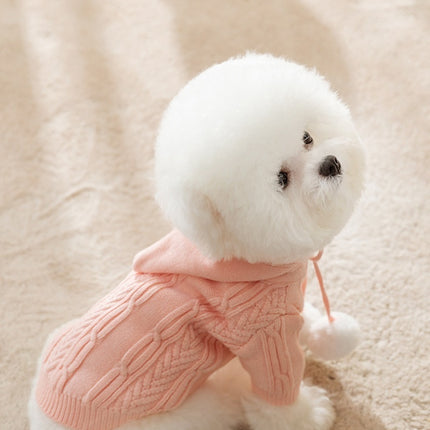 Cat Fur Ball Sweater Two Feet Warm Hooded Dogs Teddy Pet Clothes