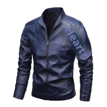 Men's Slim Fit Trendy Handsome Leather Jacket Coat