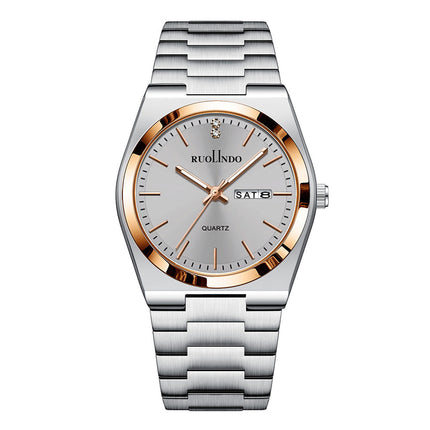 Double Calendar Advanced Stainless Steel Luminous Men's Watch