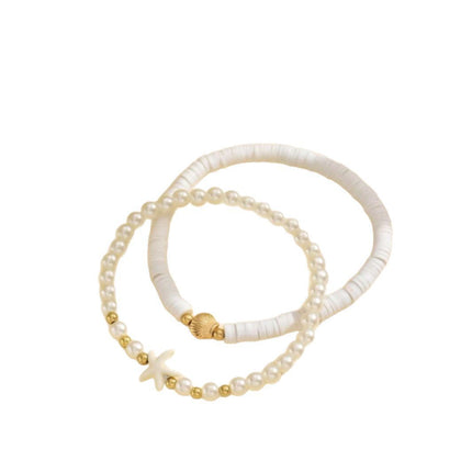 Five-pointed Star Pearl Twin Anklet