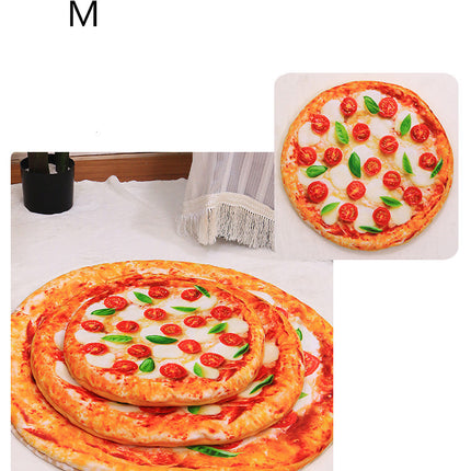 Simulation 3D Pizza Avocado Omelette Toast Pet Warm Blanket Mat Bed Soft Thicken