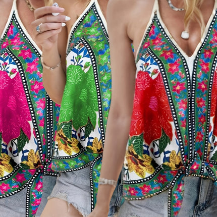 3pcs Open Shoulder Casual Vest With Front Placket