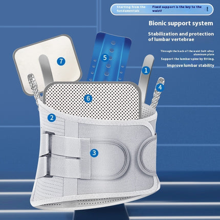 Waist Supporter Breathable Lumbar Disc Strain Widened Steel Plate Support