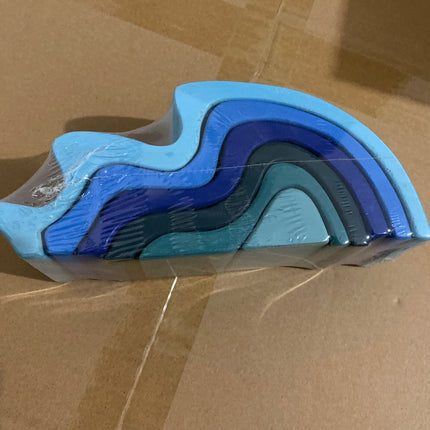 Jigsaw Puzzle Large 12-piece Arch Bridge Rainbow Building Blocks Early Childhood Education Toys