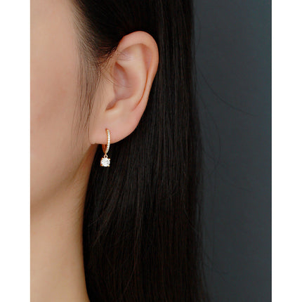 Female S925 Sterling Silver INS Style Rhinestone Earrings