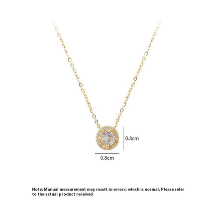 Women's Single Zircon Circle Personalized Fashion Necklace