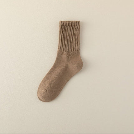 Autumn And Winter Cotton Socks Korean Style Girl Mid-calf Length