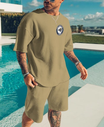 Men's Casual Shorts Non Hooded Short Sleeve Suit