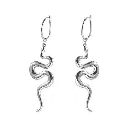 Women's Fashion Popular Snake-shaped Pendant Earrings