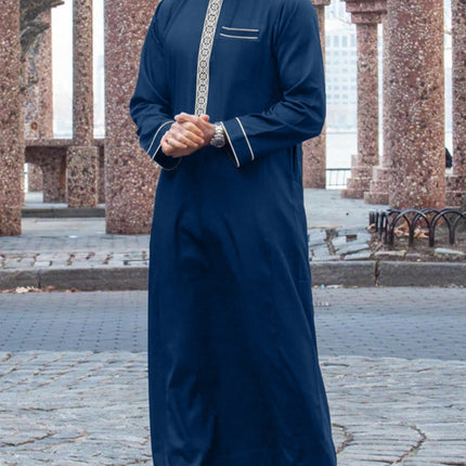 Muslim Middle East Long Sleeve Embroidered Casual Ethnic Robe