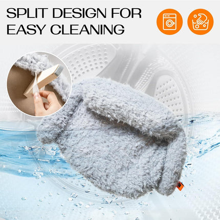 MEWOOFUN Elevated Cat Bed With Washable Cover - 26x18.3x8.5 Inch Wooden Pet Sofa For Cats & Small Medium Dogs Grey, Modern Design