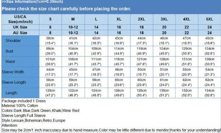 Artistic Style Retro Women's Cotton And Linen Swing Dress