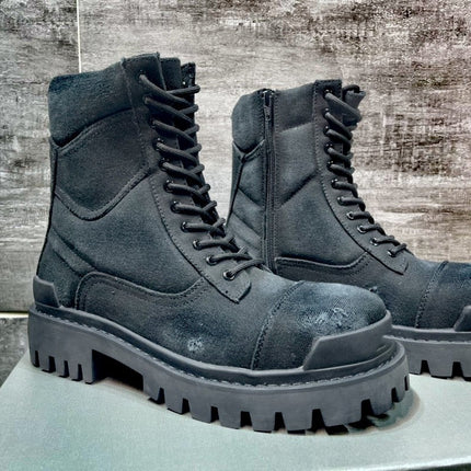 Men's Fashion Casual Round Head Mid-calf Viscose Dr Martens Boots