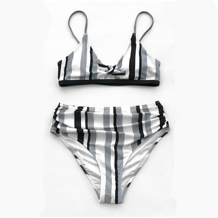 Split triangle bikini swimsuit