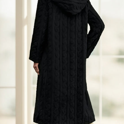 Elegant Black Long Coat For Women