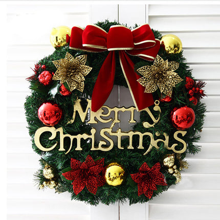 Pine Artificial Christmas Wreath Home Shopping Mall Window Door Decoration Rattan Hanging Christmas Wreath Decorations