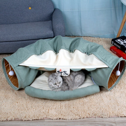 Pet Cats Tunnel Interactive Play Toy Mobile Collapsible Ferrets Rabbit Bed tunnels Indoor Toys Kitten Exercising Products