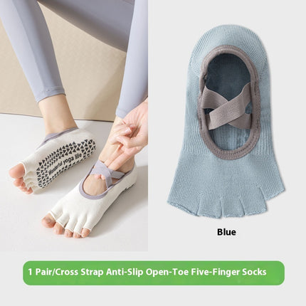 Open Toe Five Finger Yoga Socks Children's Professional Non-slip Summer Thin Short