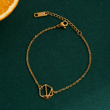 Factory Direct Sale Simple Irregular Hollow Polygonal Pendant Bracelet