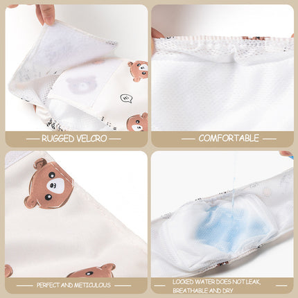 Cute Cartoon Bone Paw Print Pet Male Dog Diaper Reusable Nappy Belly Band Wrap For Puppy Leak Proof Sanitary Panties
