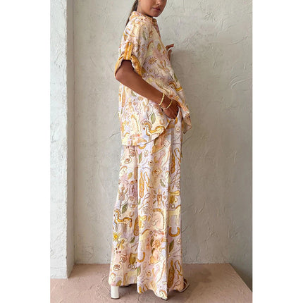 Spring And Summer New Casual Pocket Half Sleeve Suit INS Loose Fashion Women's Wear Two-piece Suit