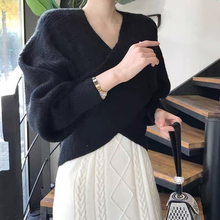 Batwing Sleeve Loose Sweater Sweater For Women