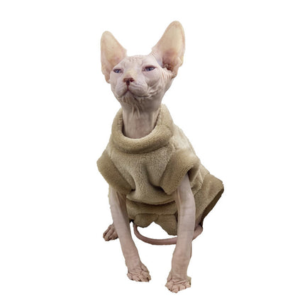 Sphinx Hairless Cat Flannel Thermal Four-legged Jacket
