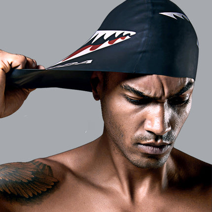 Silicone swimming cap