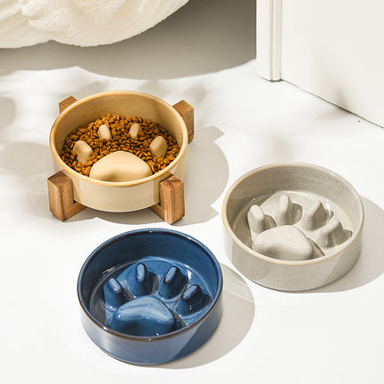 Japanese Style Ceramic Pet Cat And Dog Bowl