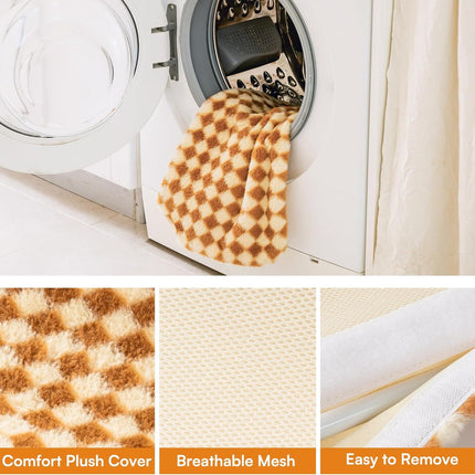 MEWOOFUN Cat Window Hammock - Steel Frame Perch With Strong Suction Cups For Indoor Cats Brown, Medium