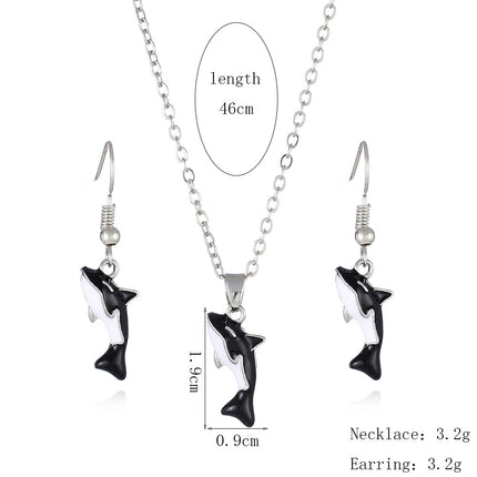 European And American Marine Life Necklace Earrings